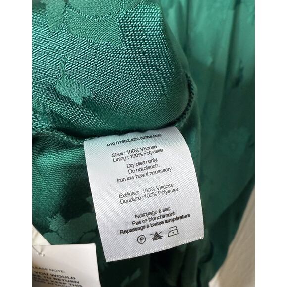 RIXO LONDON "Ginger" Green Floral Jacquard Crepe Maxi Dress NWT US XS - Picture 10 of 11